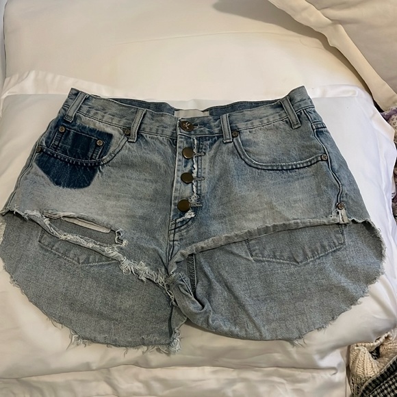 One Teaspoon blue denim shorts - Picture 1 of 7
